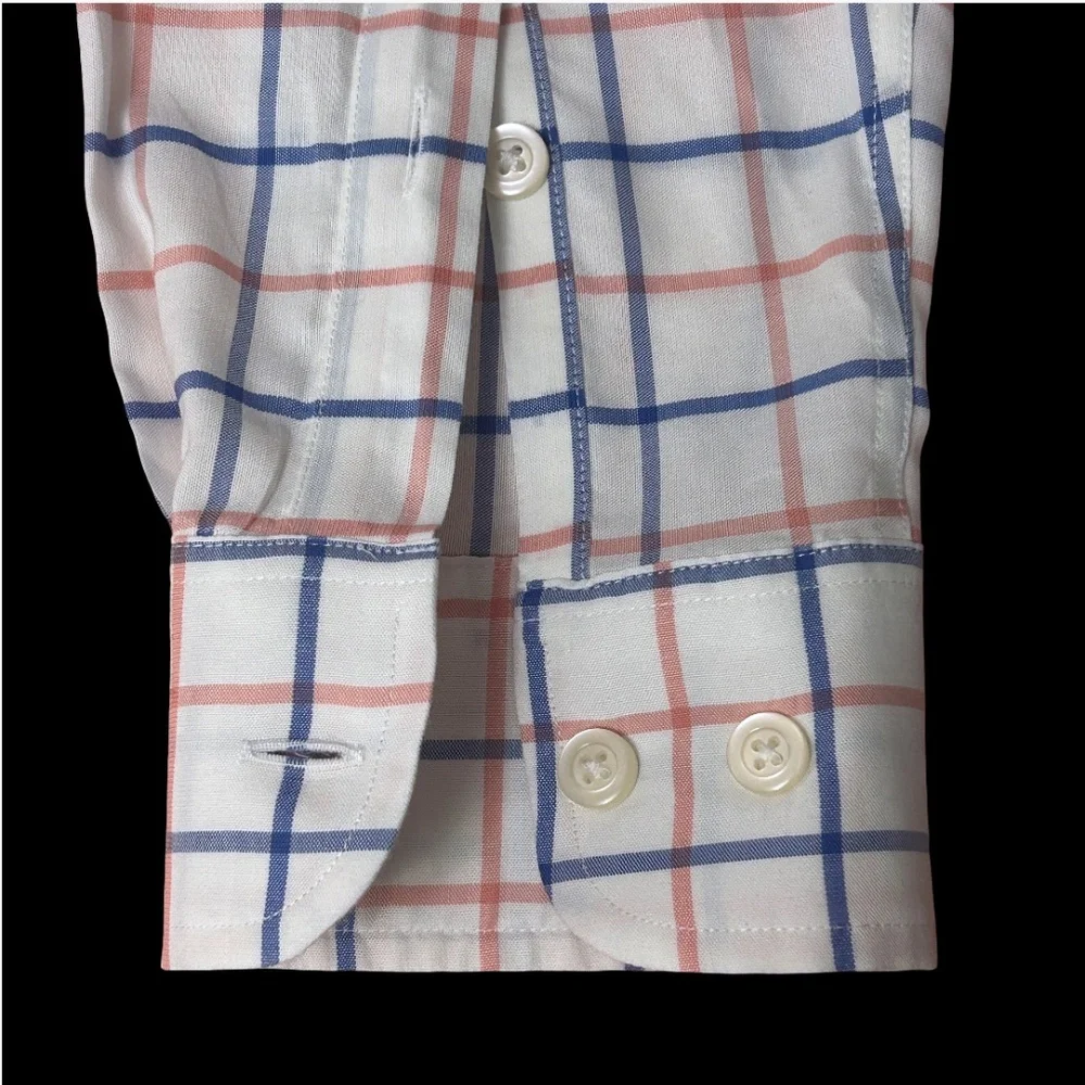 ORVIS Cotton Shirt Button Front Dress Classic Fit Window Pane Check NWOT - Picture 9 of 14